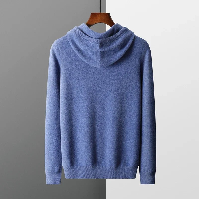 100% CASHMERE HOODED SWEATER - LORMIER - 