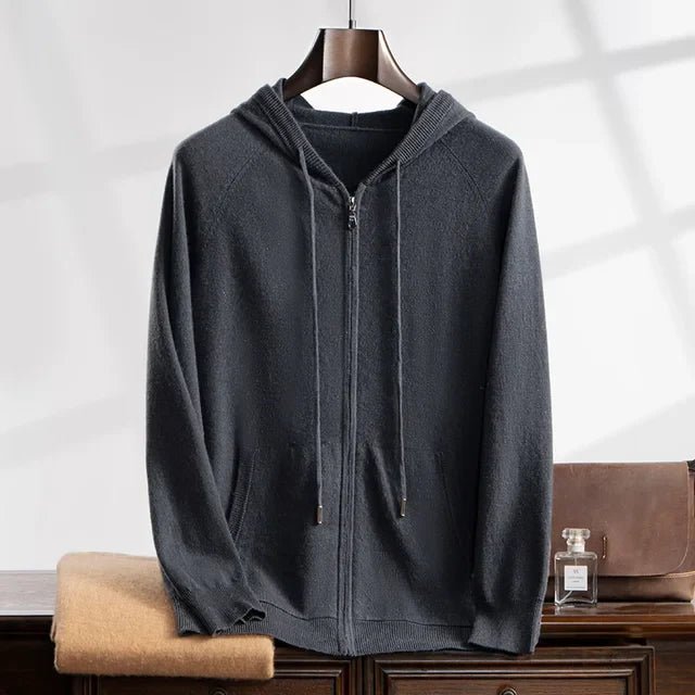 100% CASHMERE HOODED VEST - LORMIER - 
