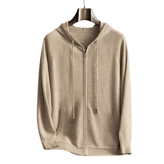 100% CASHMERE HOODED VEST - LORMIER - 