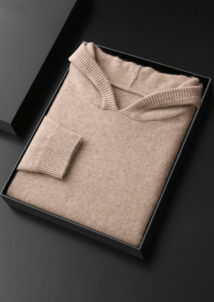 100% CASHMERE LEISURE HOODIE - LORMIER - 