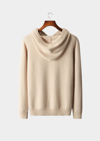 100% CASHMERE LEISURE HOODIE - LORMIER - 