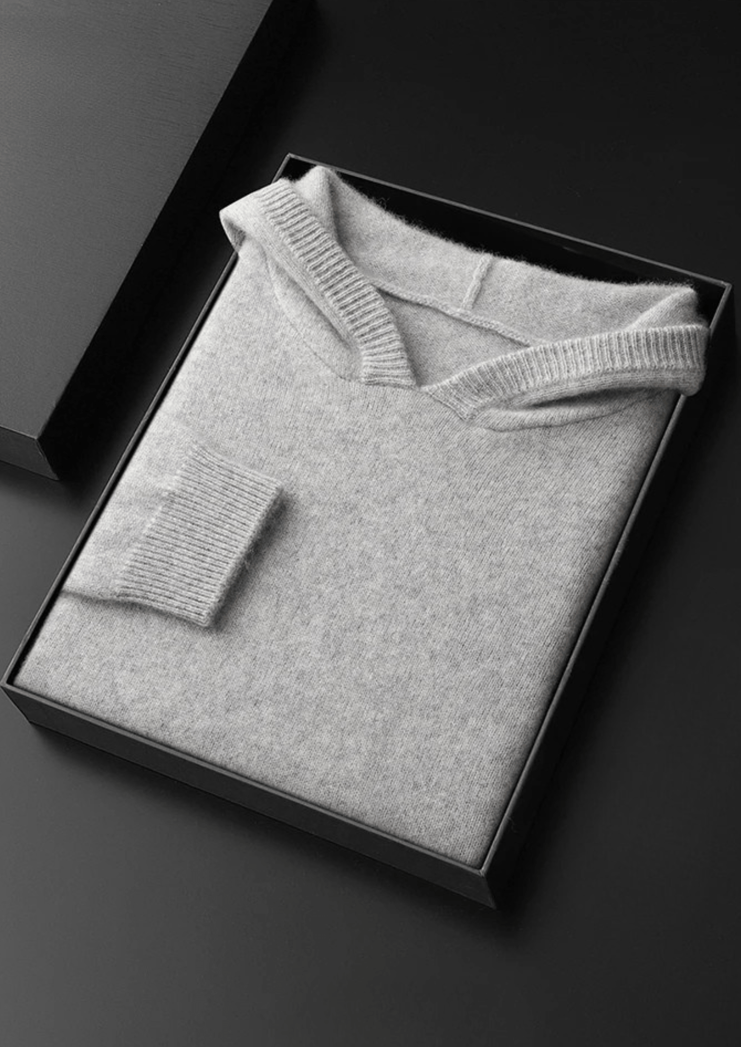 100% CASHMERE LEISURE HOODIE - LORMIER - 