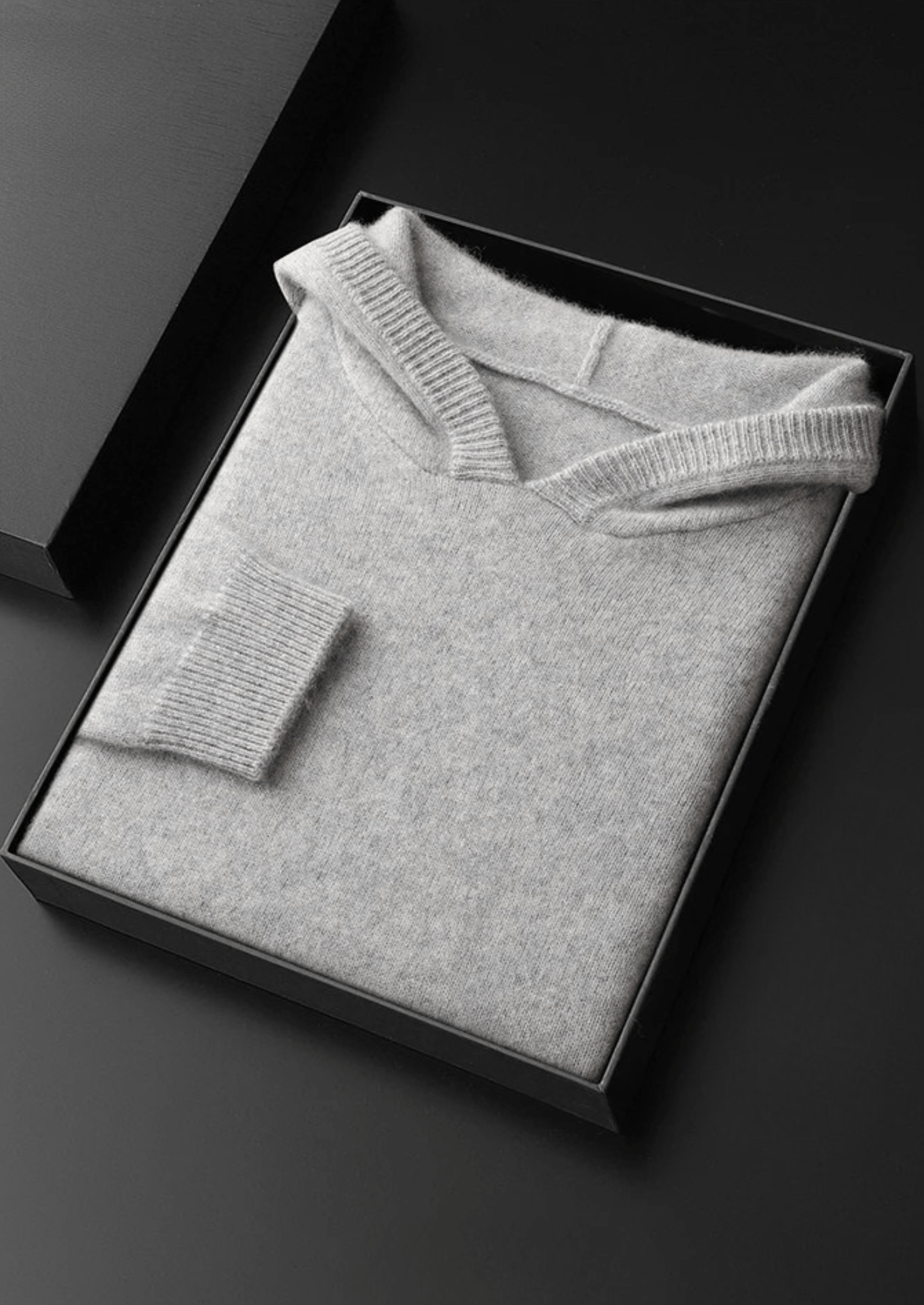 100% CASHMERE LEISURE HOODIE - LORMIER - 