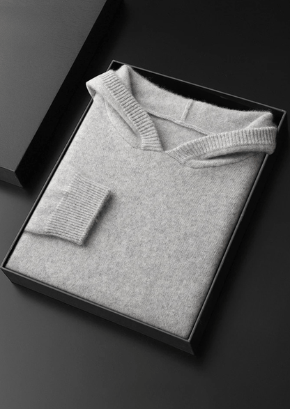 100% CASHMERE LEISURE HOODIE - LORMIER - 