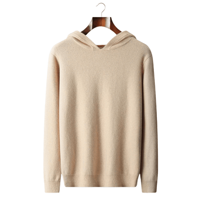 100% CASHMERE LEISURE HOODIE - LORMIER - 