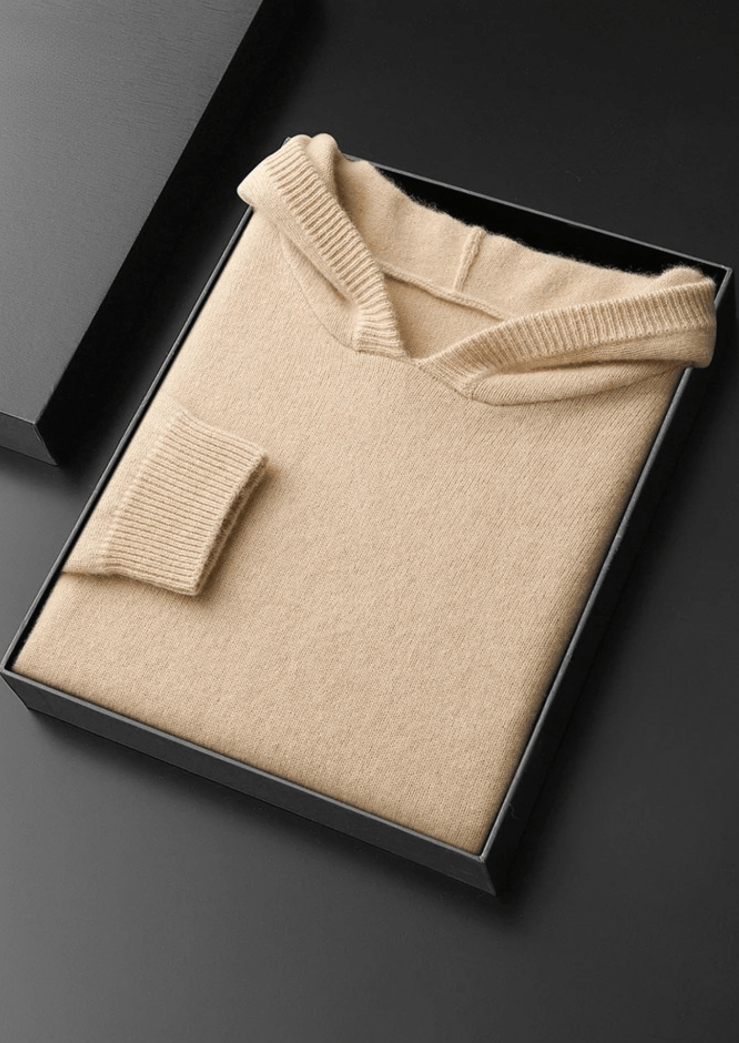 100% CASHMERE LEISURE HOODIE - LORMIER - 