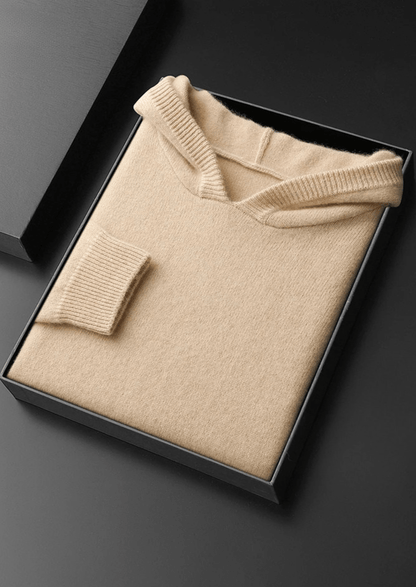 100% CASHMERE LEISURE HOODIE - LORMIER - 