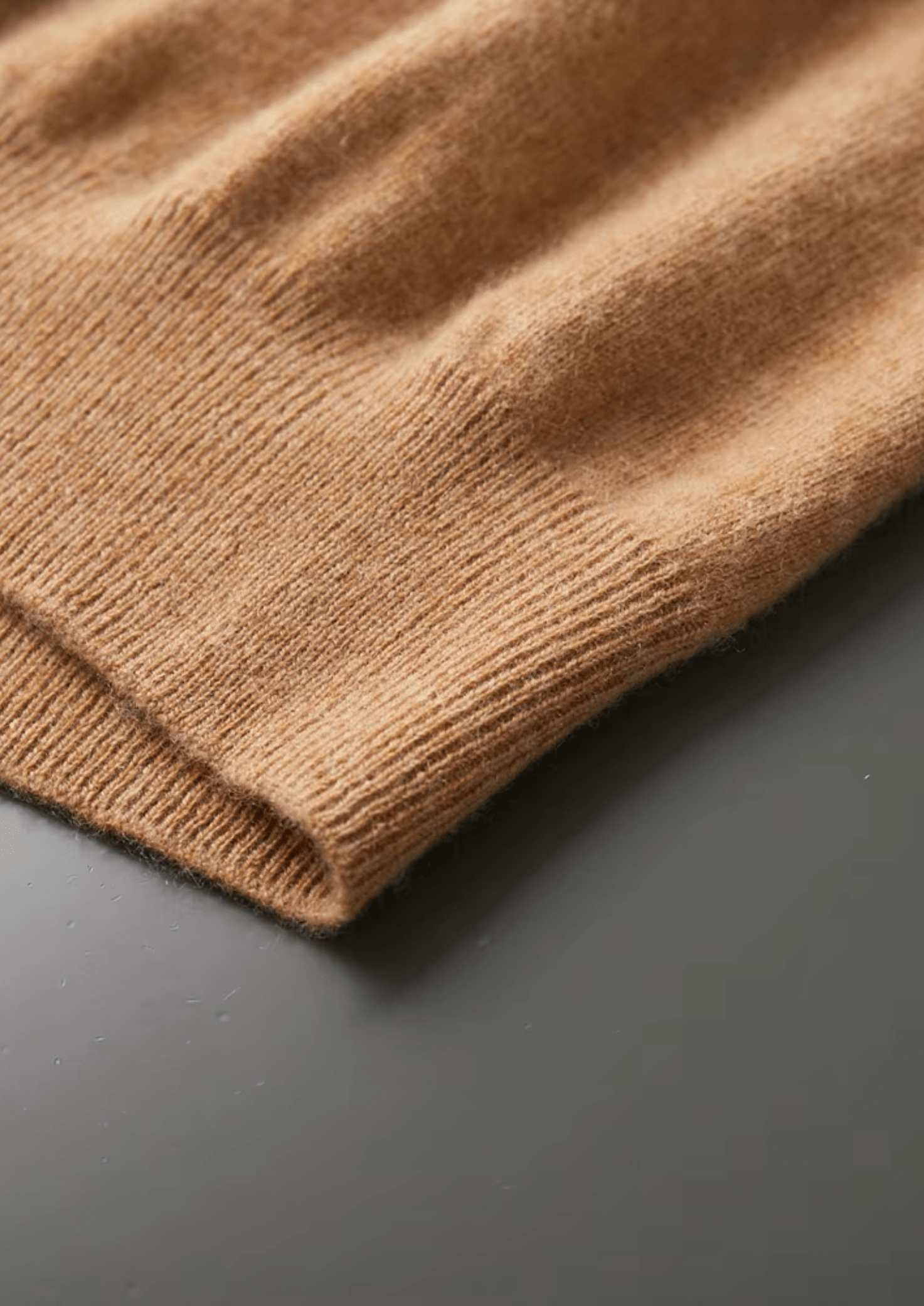 100% CASHMERE MOCK NECK T - SHIRT - LORMIER - 