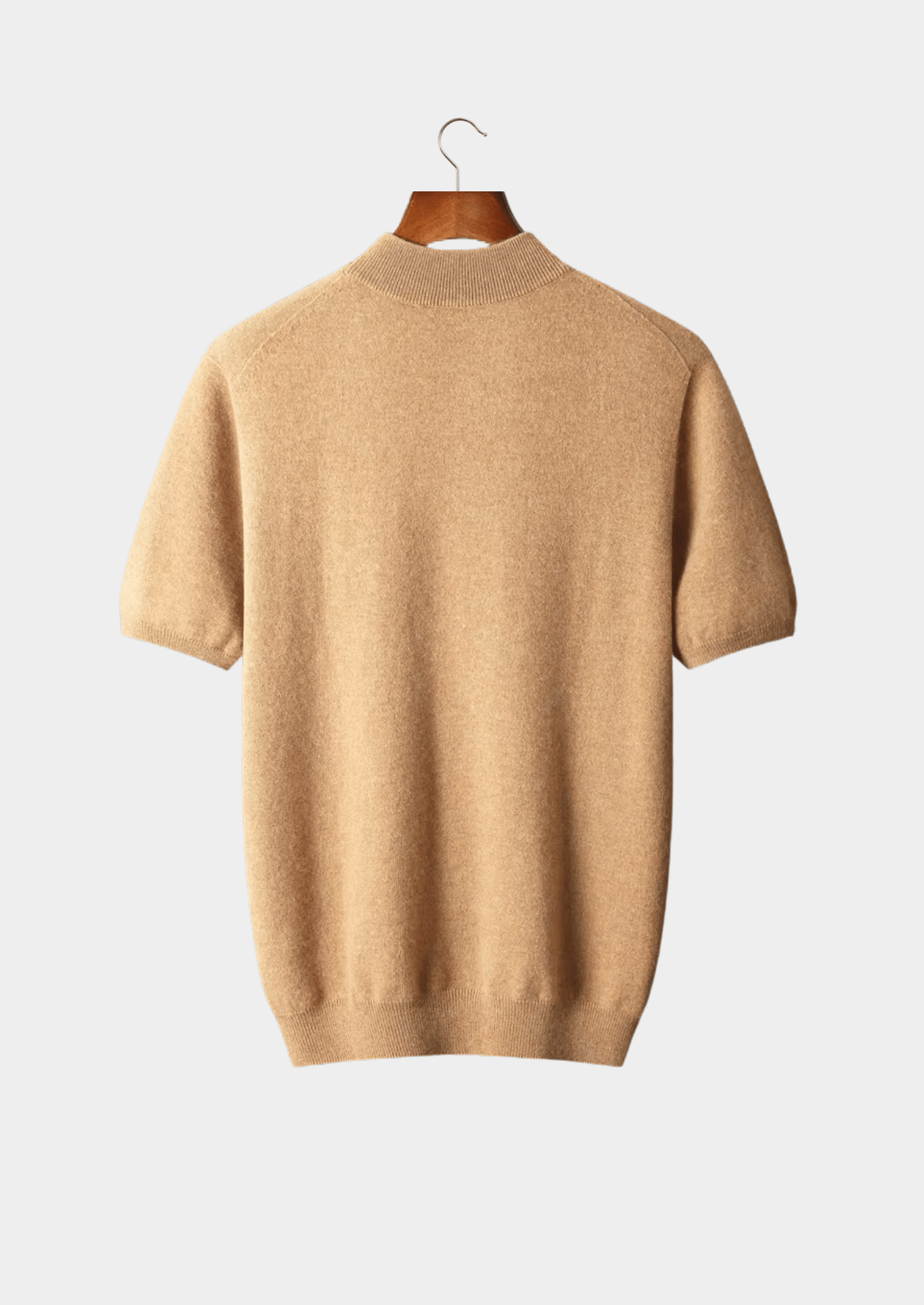 100% CASHMERE MOCK NECK T - SHIRT - LORMIER - 