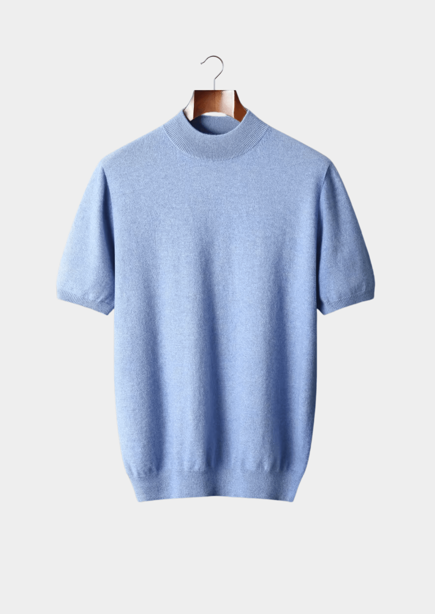 100% CASHMERE MOCK NECK T - SHIRT - LORMIER - 