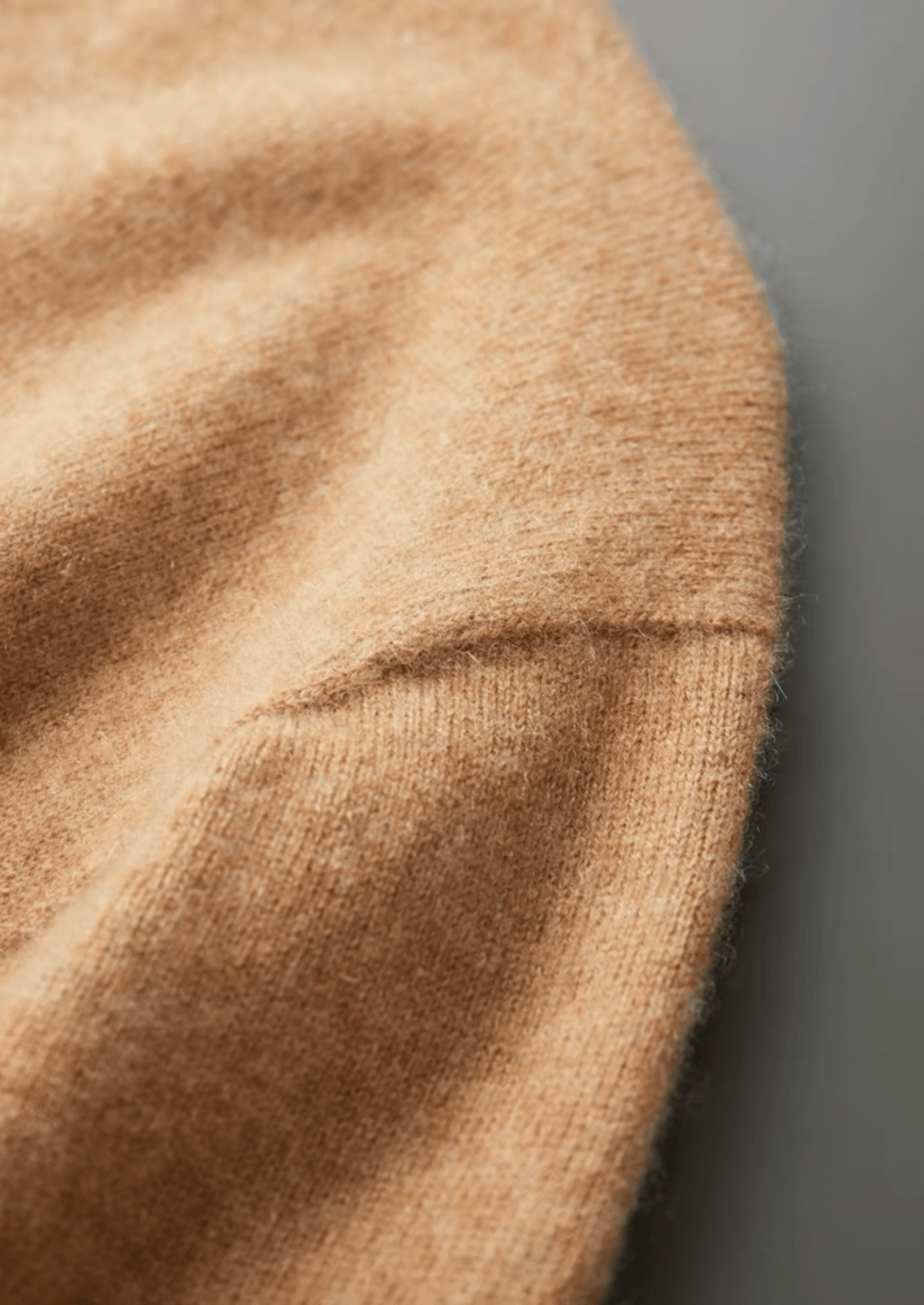 100% CASHMERE MOCK NECK T - SHIRT - LORMIER - 