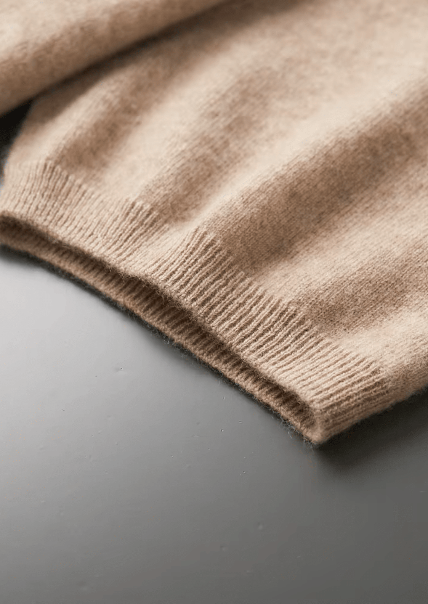 100% CASHMERE MOCK NECK T - SHIRT - LORMIER - 