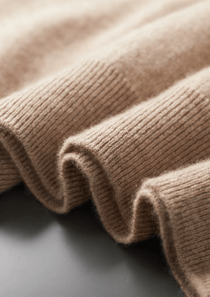 100% CASHMERE MOCK NECK T - SHIRT - LORMIER - 