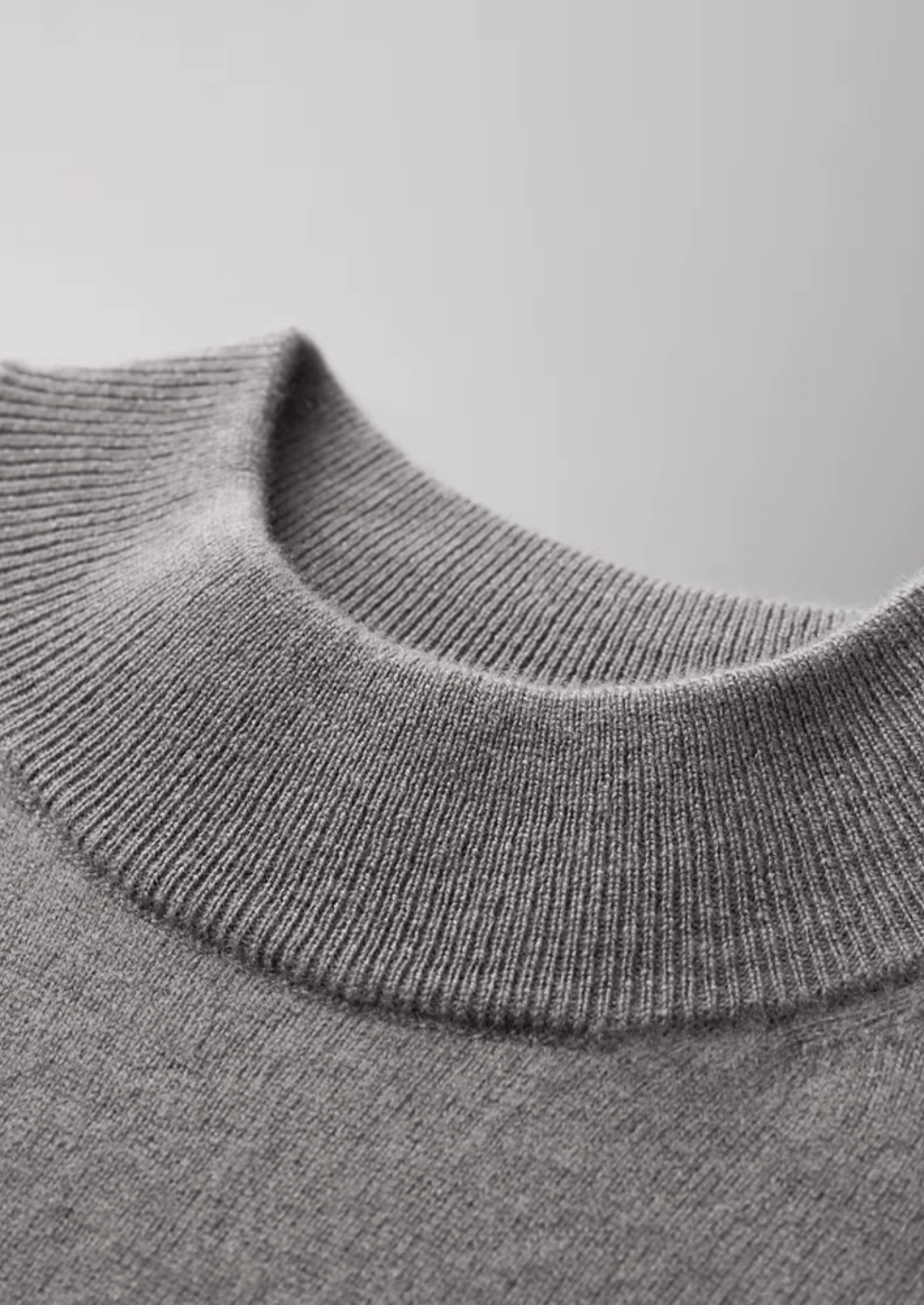 100% CASHMERE MOCK NECK T - SHIRT - LORMIER - 
