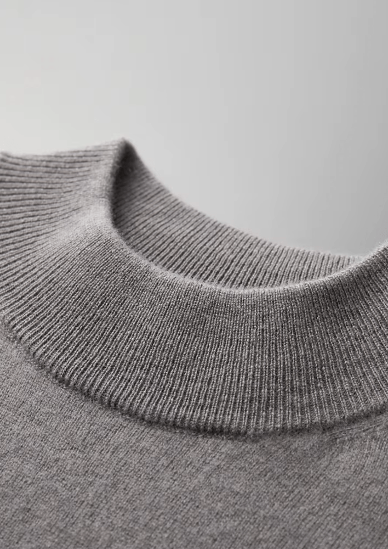 100% CASHMERE MOCK NECK T - SHIRT - LORMIER - 