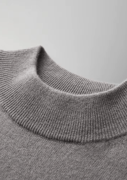 100% CASHMERE MOCK NECK T - SHIRT - LORMIER - 