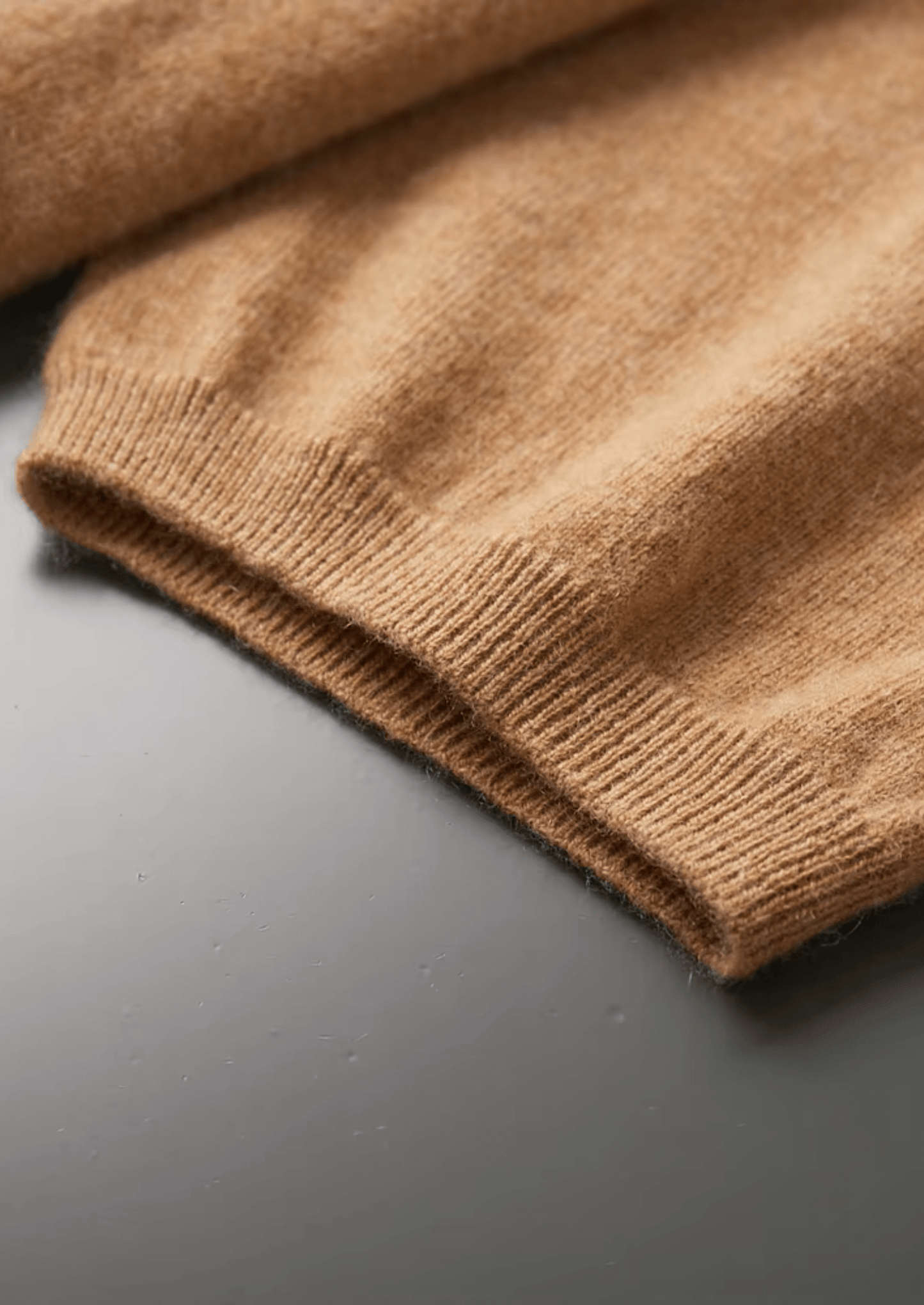 100% CASHMERE MOCK NECK T - SHIRT - LORMIER - 