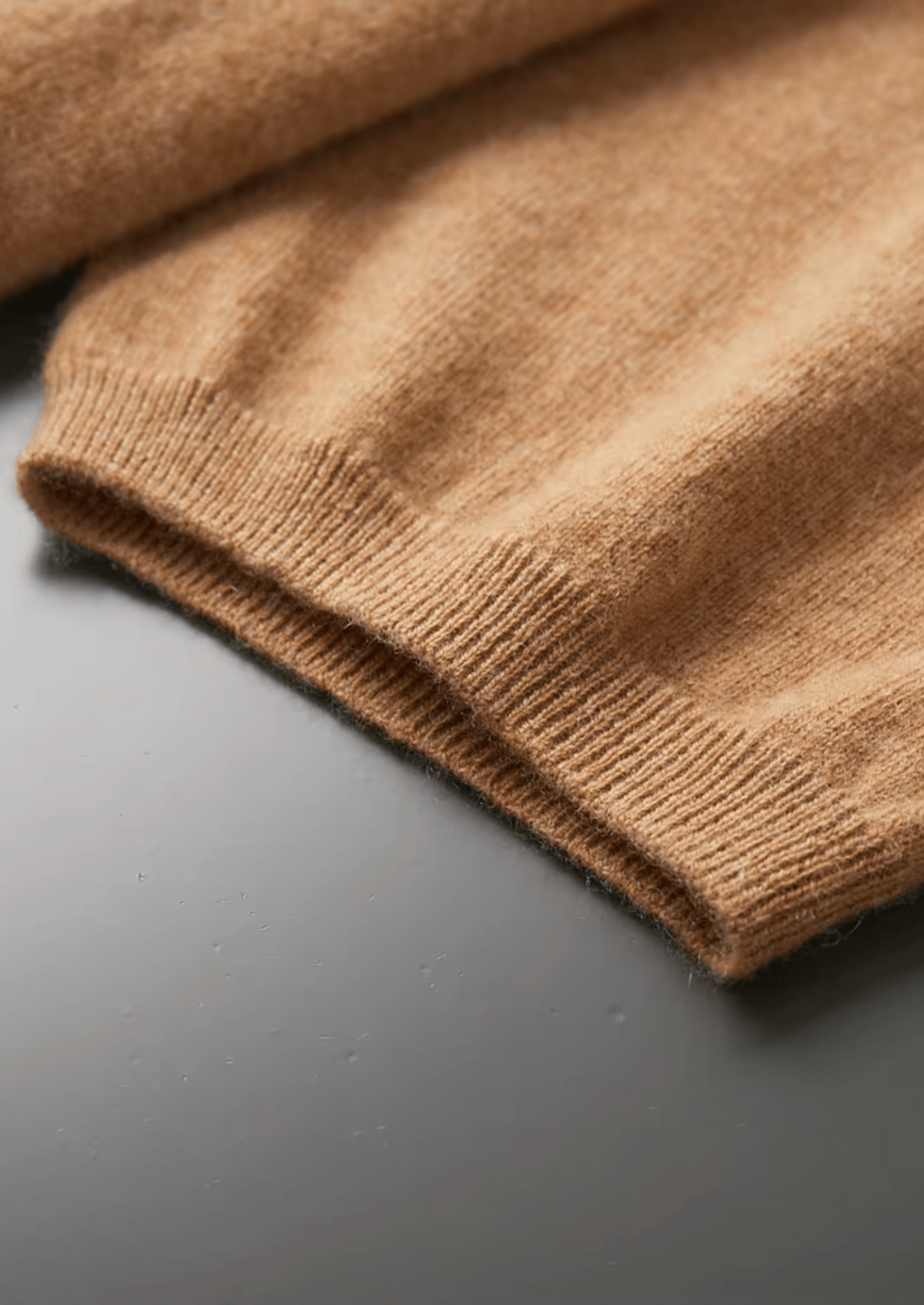 100% CASHMERE MOCK NECK T - SHIRT - LORMIER - 