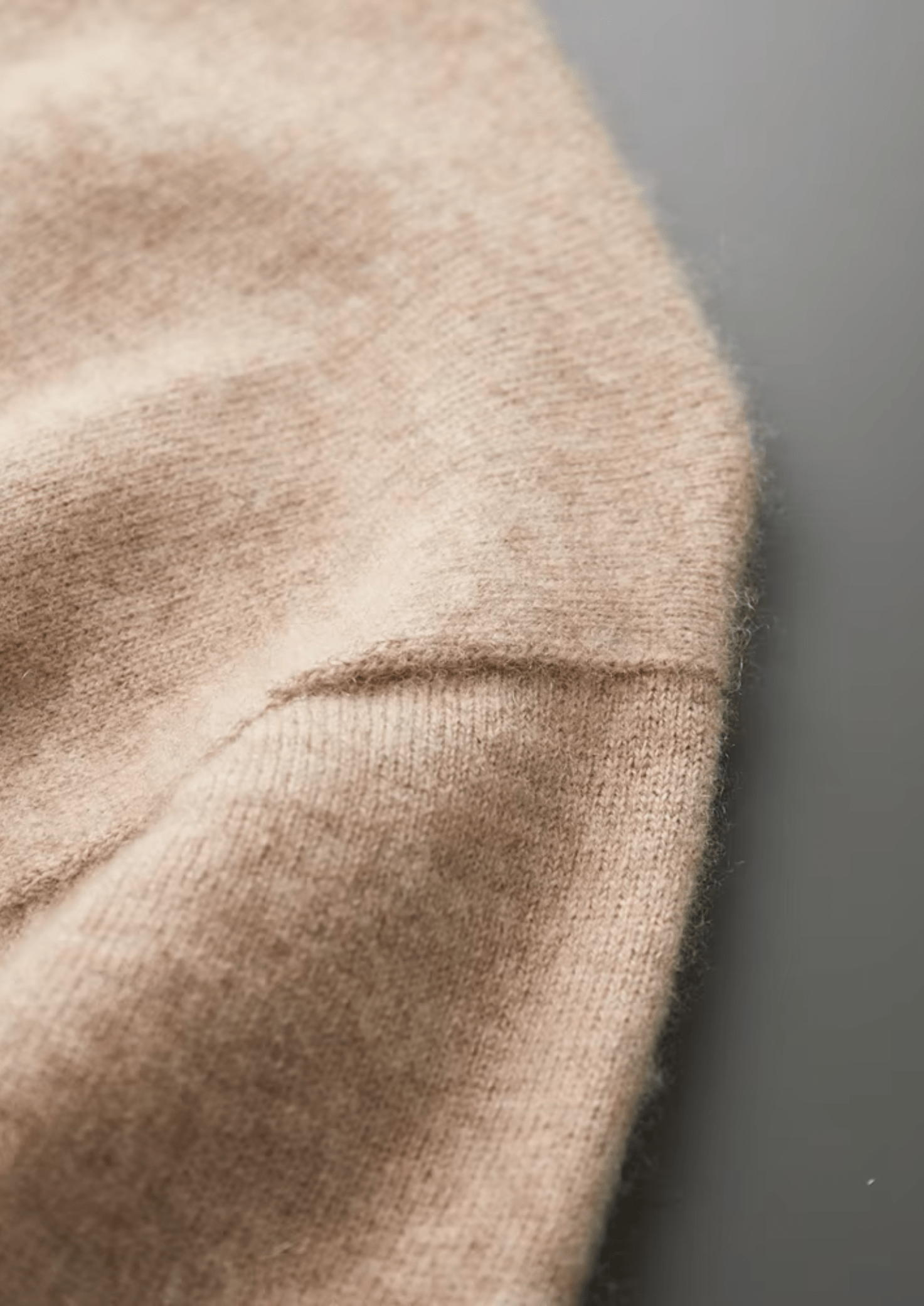 100% CASHMERE MOCK NECK T - SHIRT - LORMIER - 