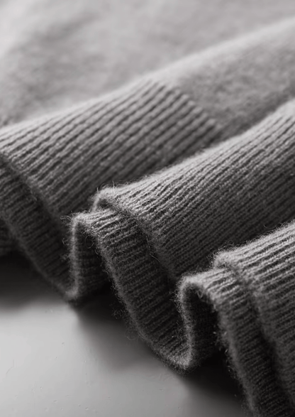 100% CASHMERE MOCK NECK T - SHIRT - LORMIER - 