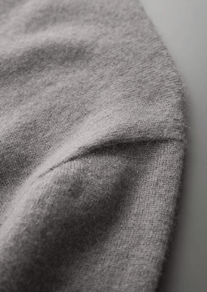 100% CASHMERE MOCK NECK T - SHIRT - LORMIER - 