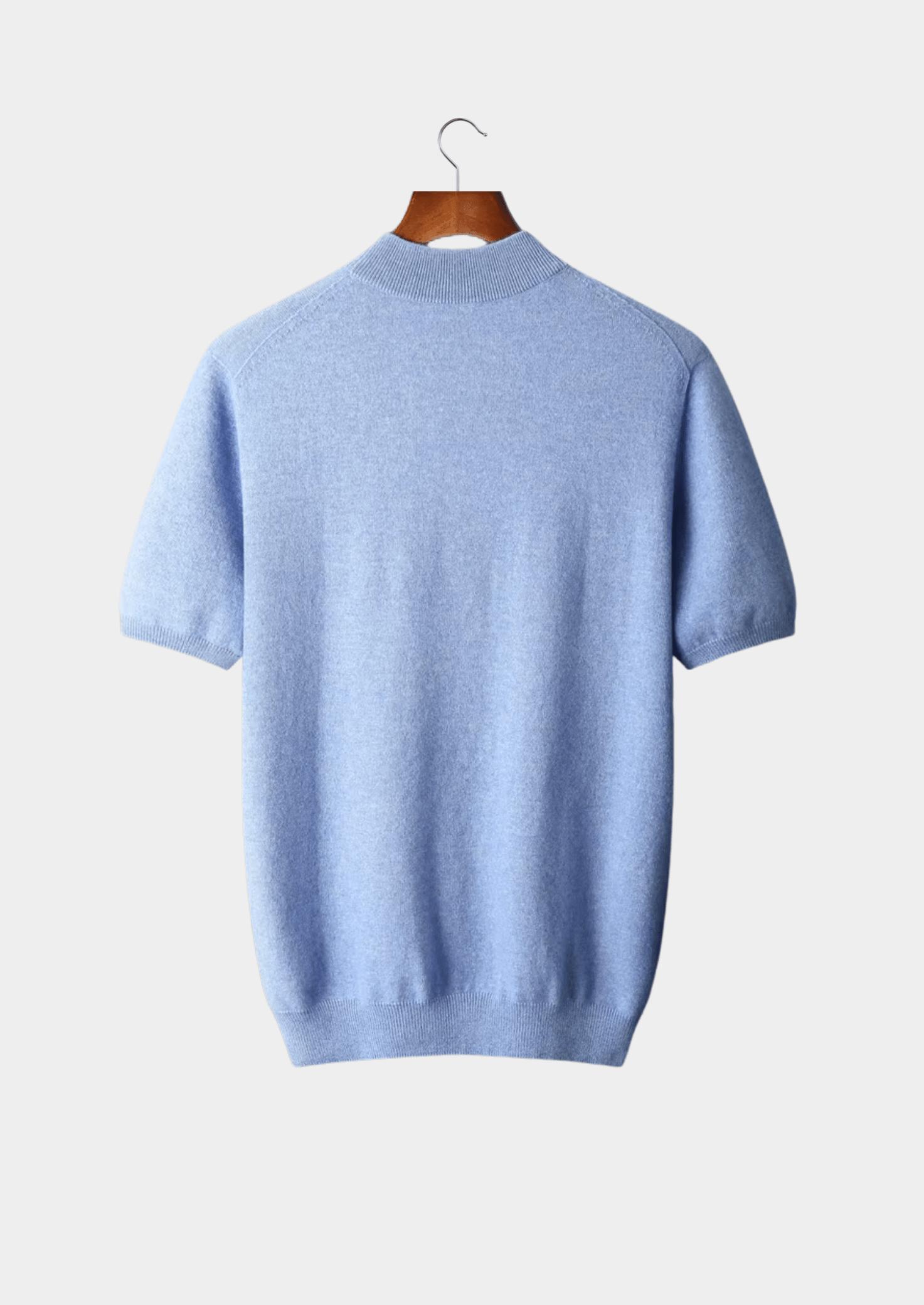 100% CASHMERE MOCK NECK T - SHIRT - LORMIER - 