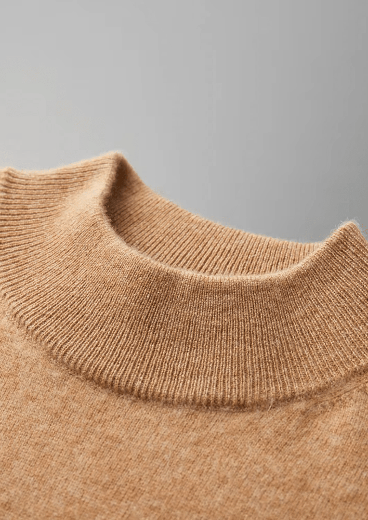 100% CASHMERE MOCK NECK T - SHIRT - LORMIER - 