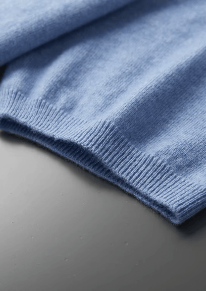 100% CASHMERE MOCK NECK T - SHIRT - LORMIER - 