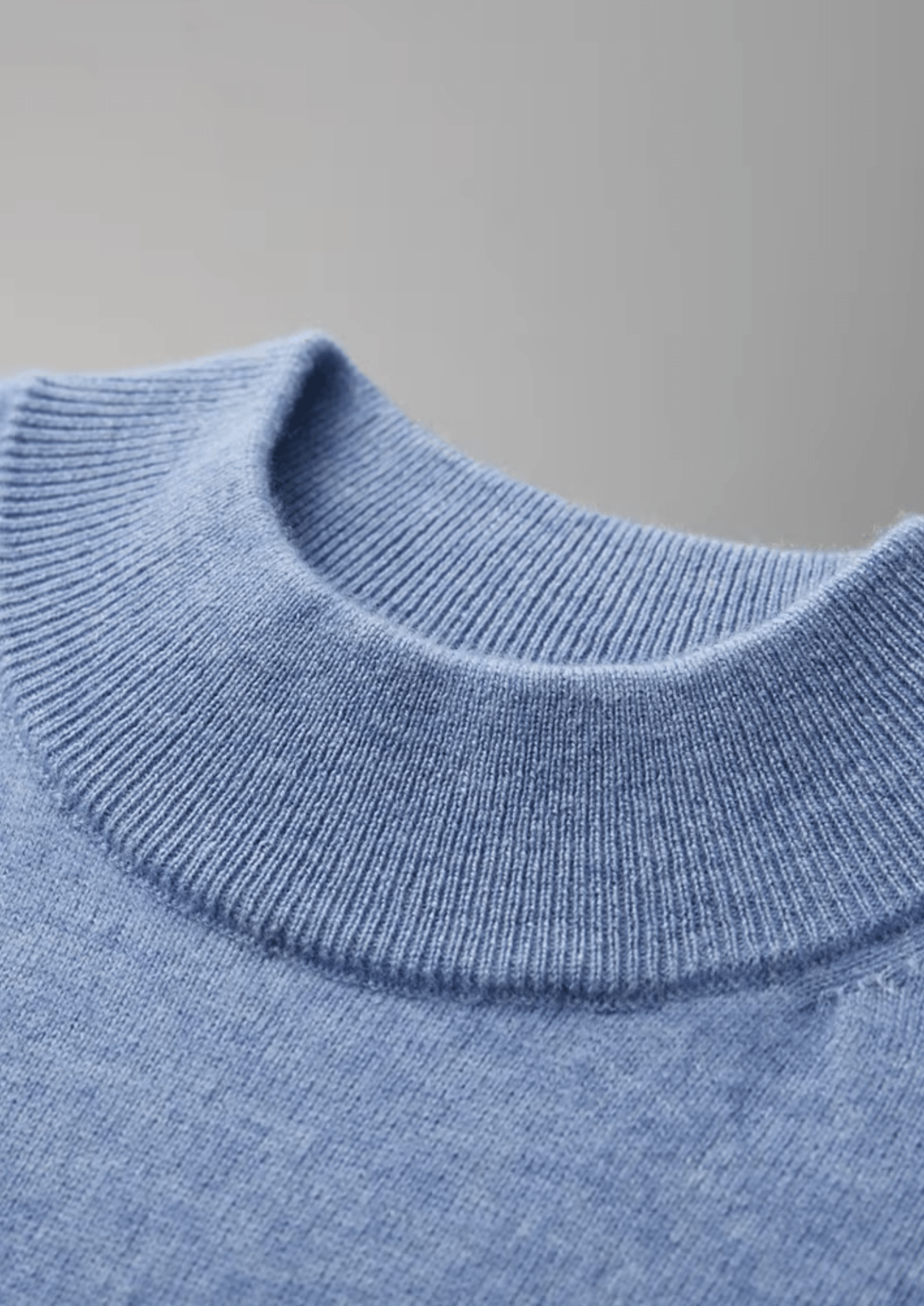 100% CASHMERE MOCK NECK T - SHIRT - LORMIER - 