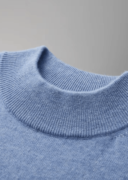 100% CASHMERE MOCK NECK T - SHIRT - LORMIER - 