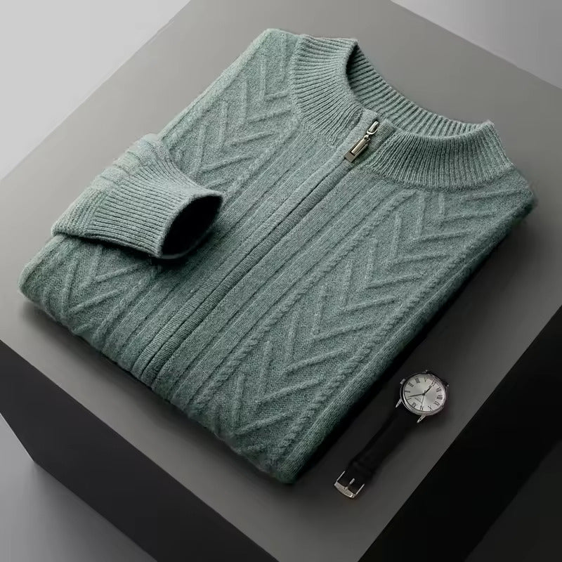 100% CASHMERE PATTERN VEST - LORMIER - 