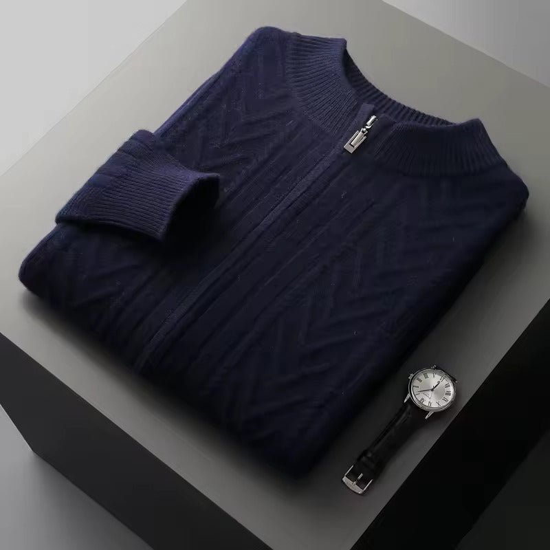 100% CASHMERE PATTERN VEST - LORMIER - 