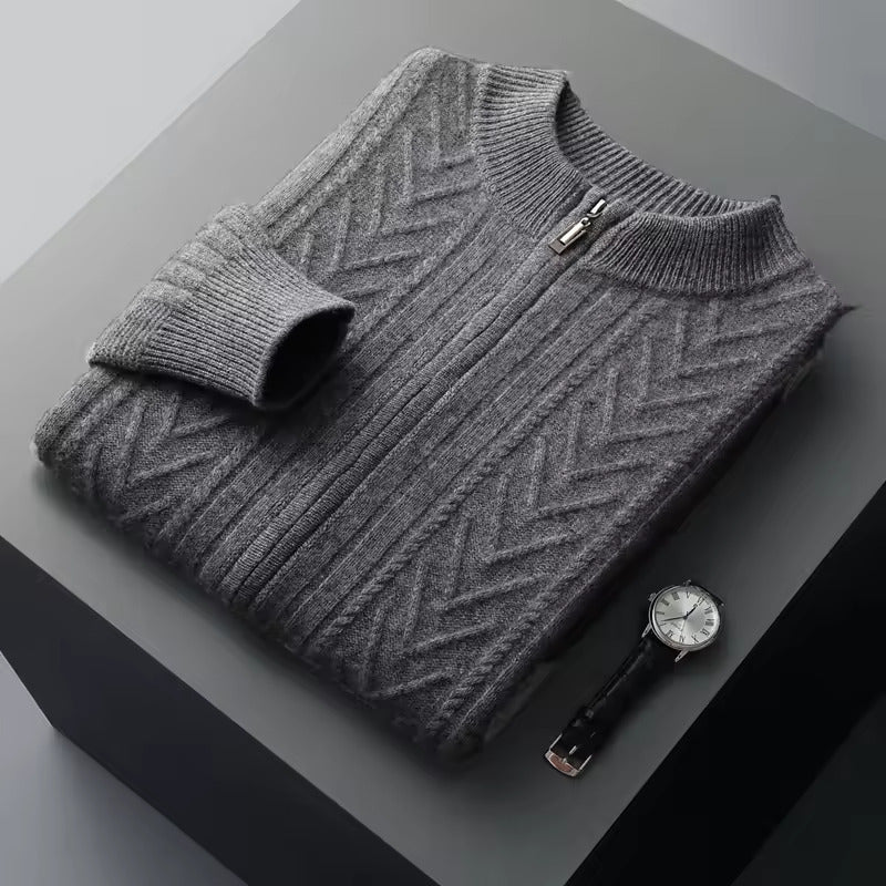 100% CASHMERE PATTERN VEST - LORMIER - 