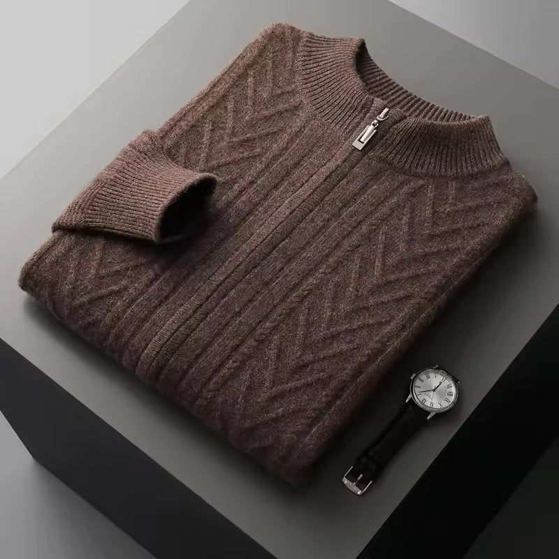 100% CASHMERE PATTERN VEST - LORMIER - 
