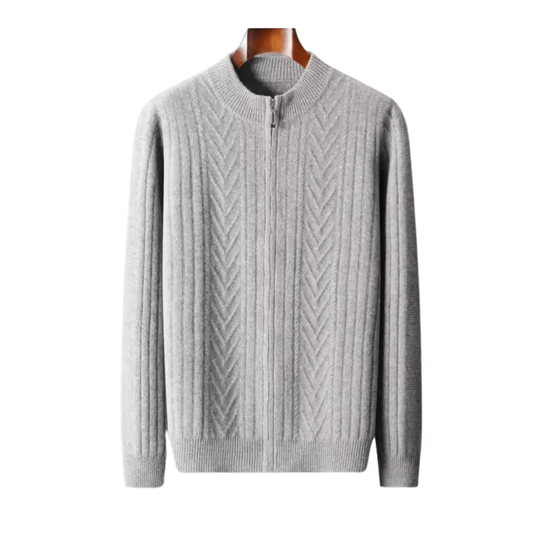 100% CASHMERE PATTERN VEST - LORMIER - 