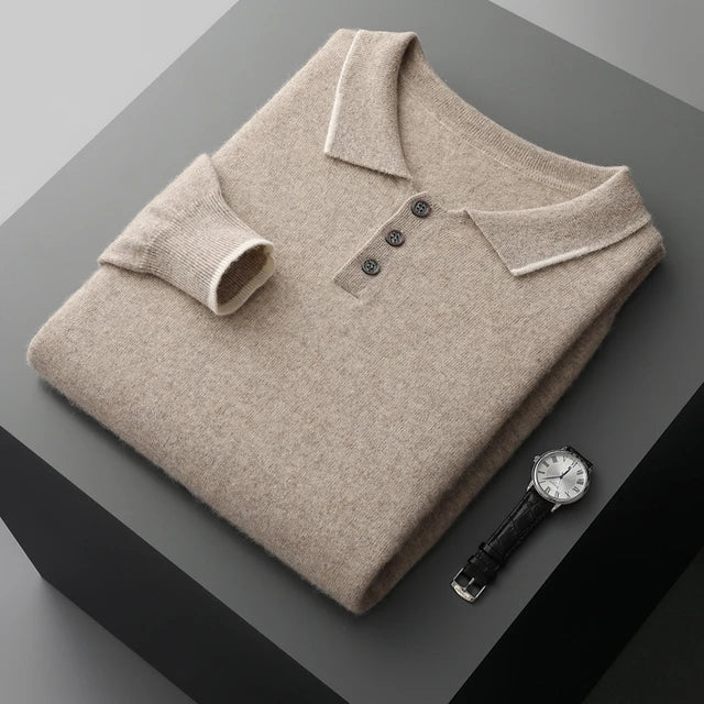 100% CASHMERE POLO - LORMIER - 