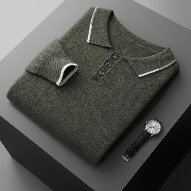 100% CASHMERE POLO - LORMIER - 