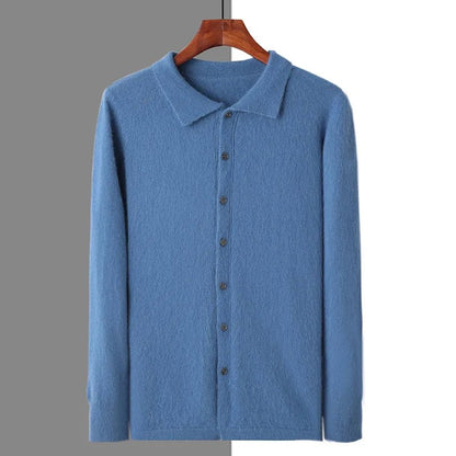 100% CASHMERE POLO BUTTON - LORMIER - 