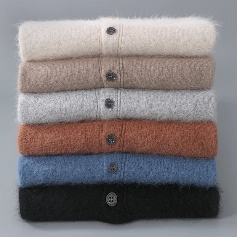 100% CASHMERE POLO BUTTON - LORMIER - 