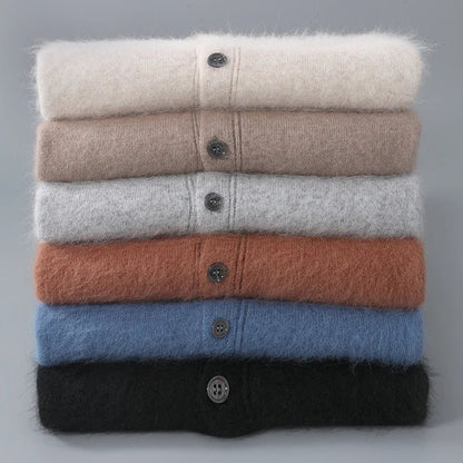 100% CASHMERE POLO BUTTON - LORMIER - 