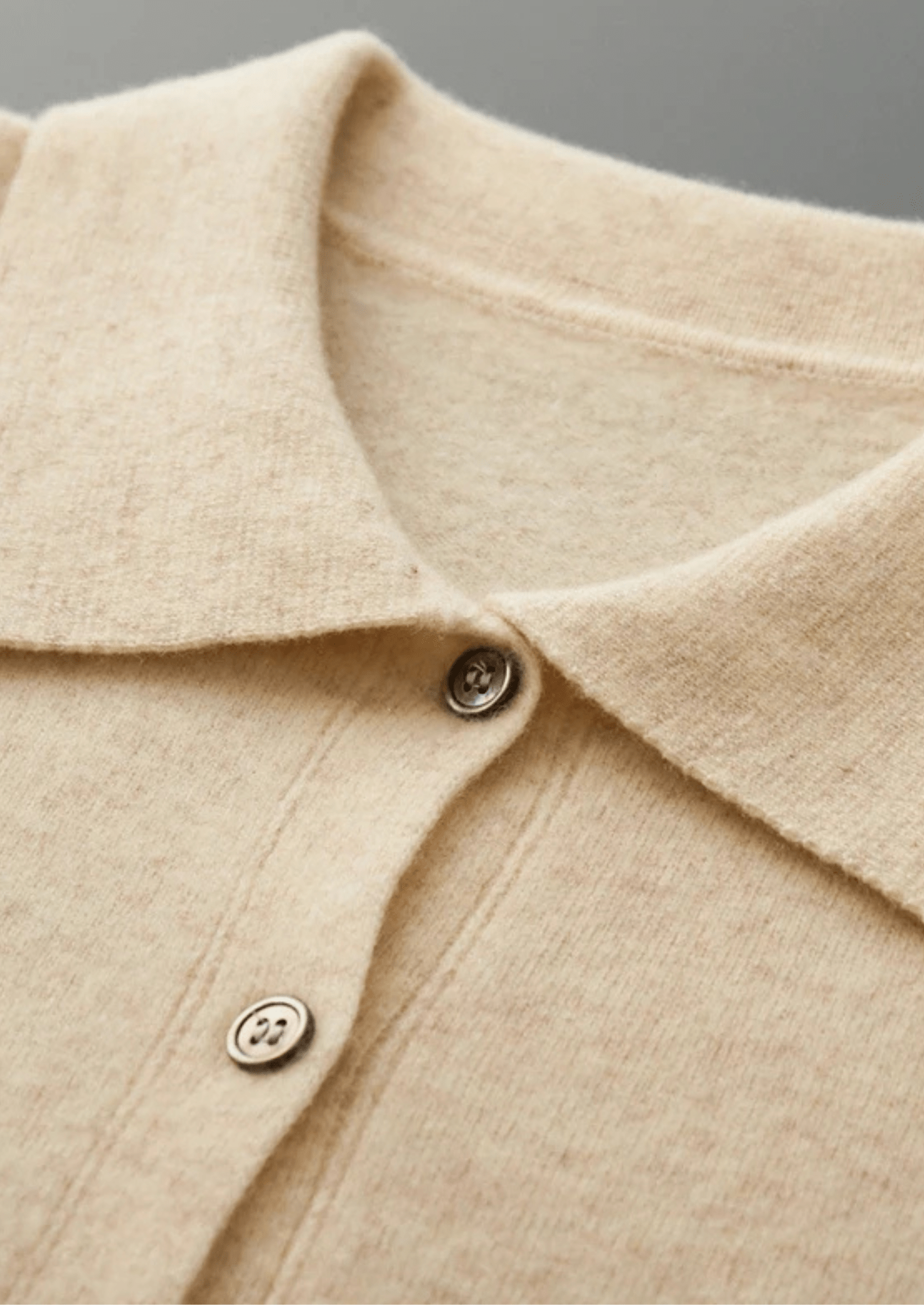 100% CASHMERE POLO CARDIGAN - LORMIER - 