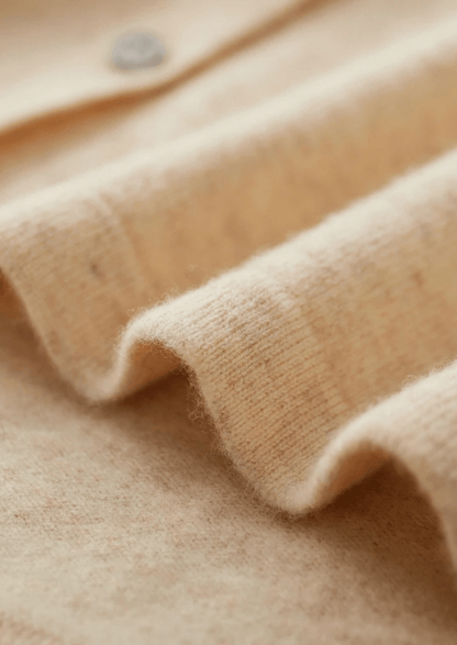 100% CASHMERE POLO CARDIGAN - LORMIER - 