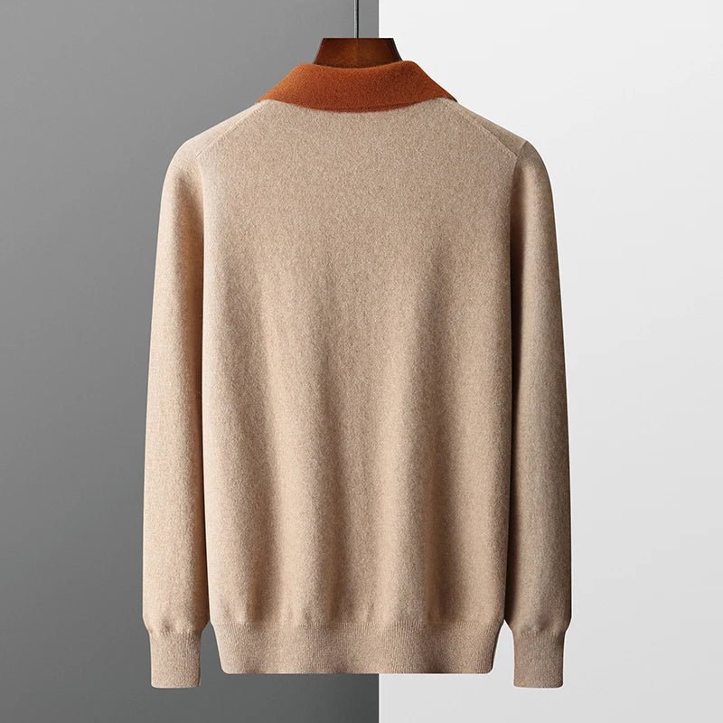 100% CASHMERE POLO ZIP UP - LORMIER - 