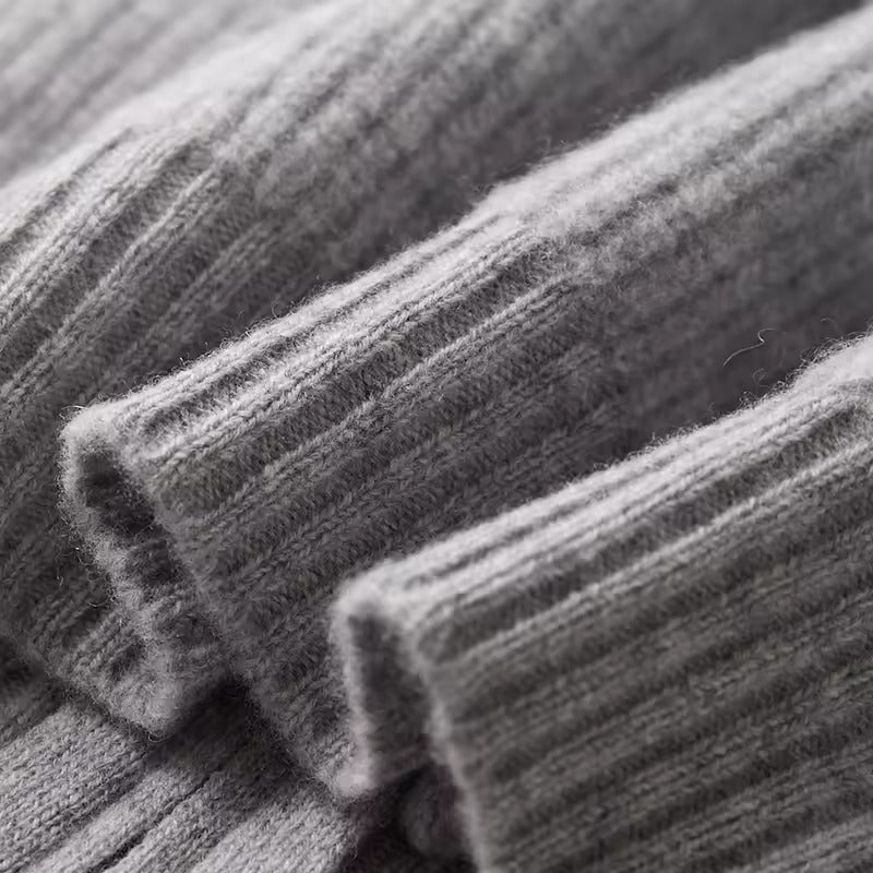 100% CASHMERE RIBBED VEST - LORMIER - 