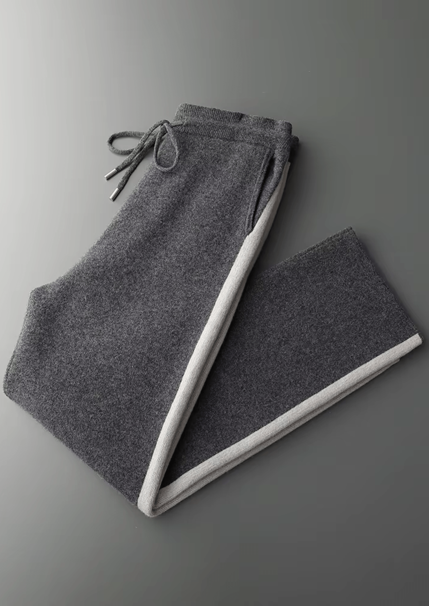 100% CASHMERE WIDE LEISURE TROUSERS - LORMIER - 