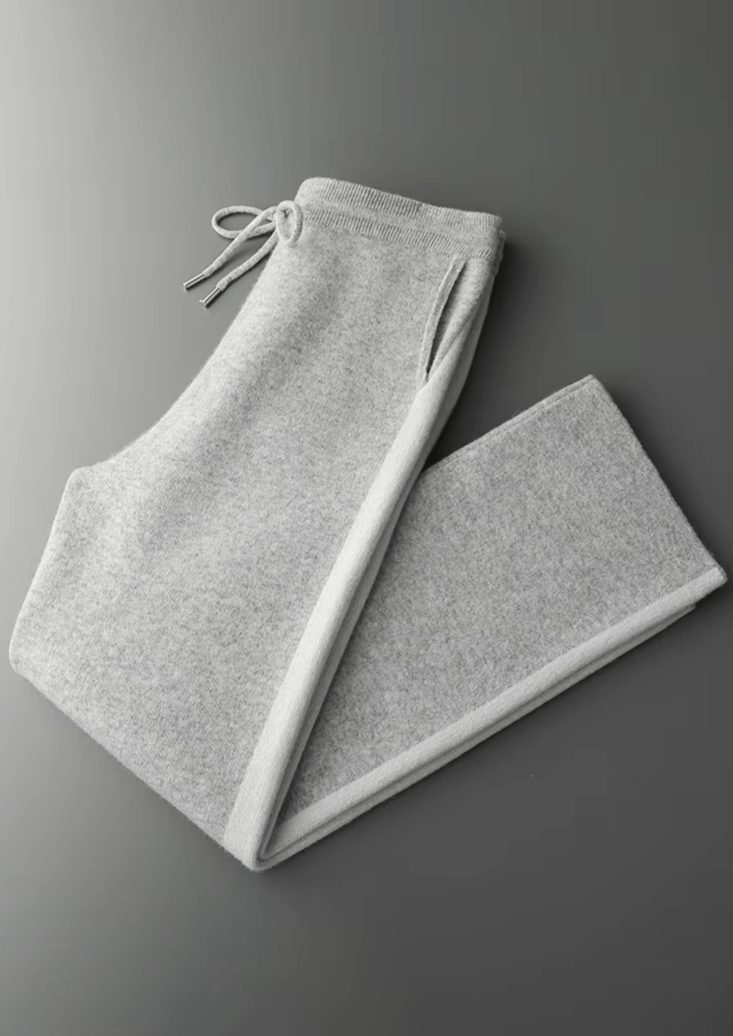 100% CASHMERE WIDE LEISURE TROUSERS - LORMIER - 