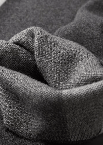 100% CASHMERE WIDE LEISURE TROUSERS - LORMIER - 