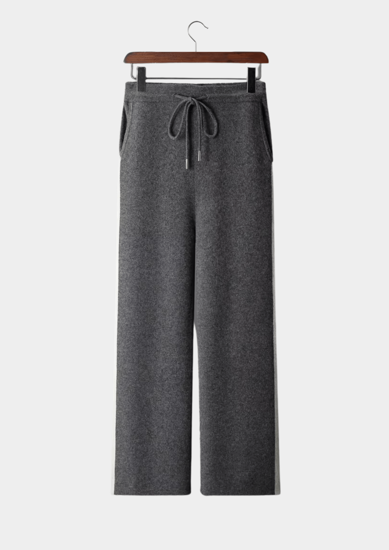 100% CASHMERE WIDE LEISURE TROUSERS - LORMIER - 