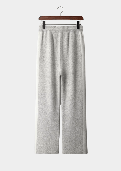 100% CASHMERE WIDE LEISURE TROUSERS - LORMIER - 