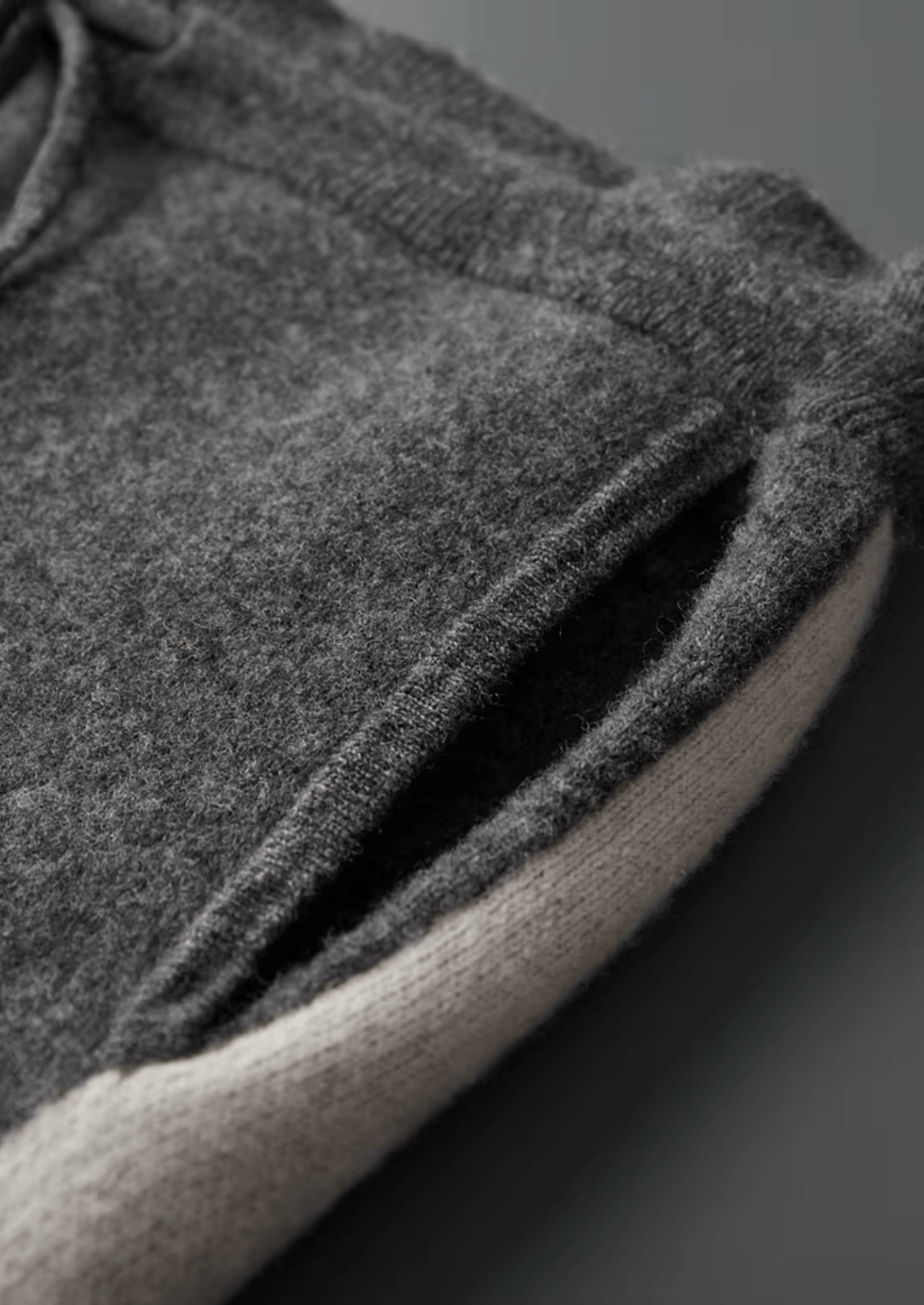 100% CASHMERE WIDE LEISURE TROUSERS - LORMIER - 